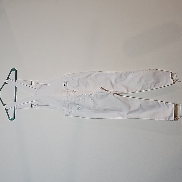 Judy Blue Overalls Coverall Bib Denim Jeans Adjustable Distressed Hem White S - Picture 3 of 13